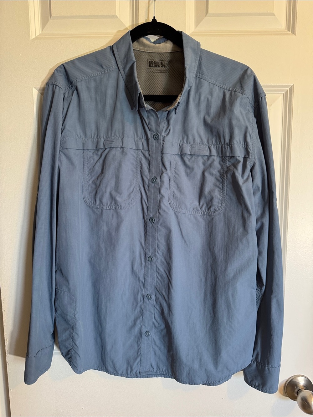 Eddie Bauer Women’s Light Blue Lightweight Hiking Shirt